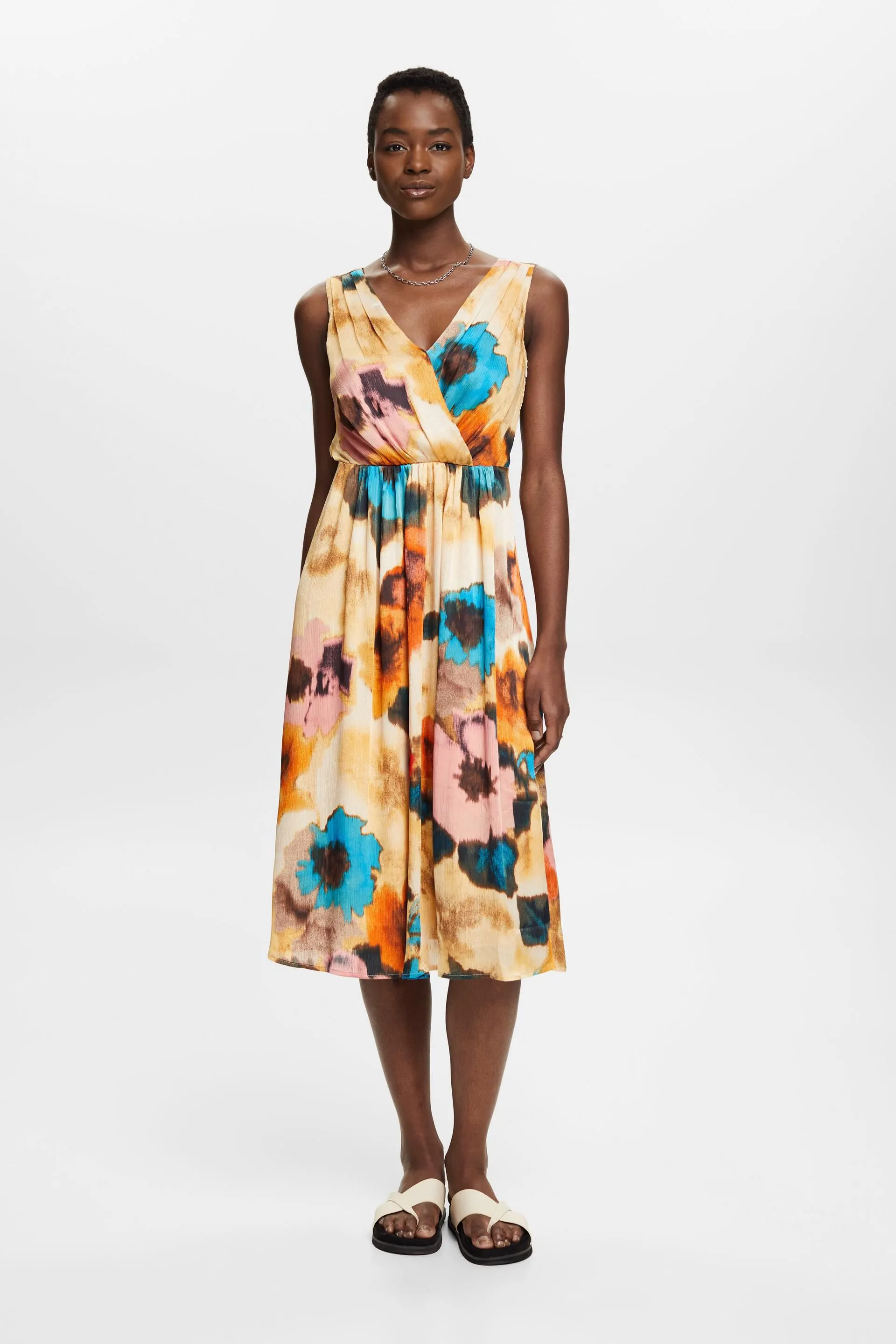 Vestido midi con estampado allover