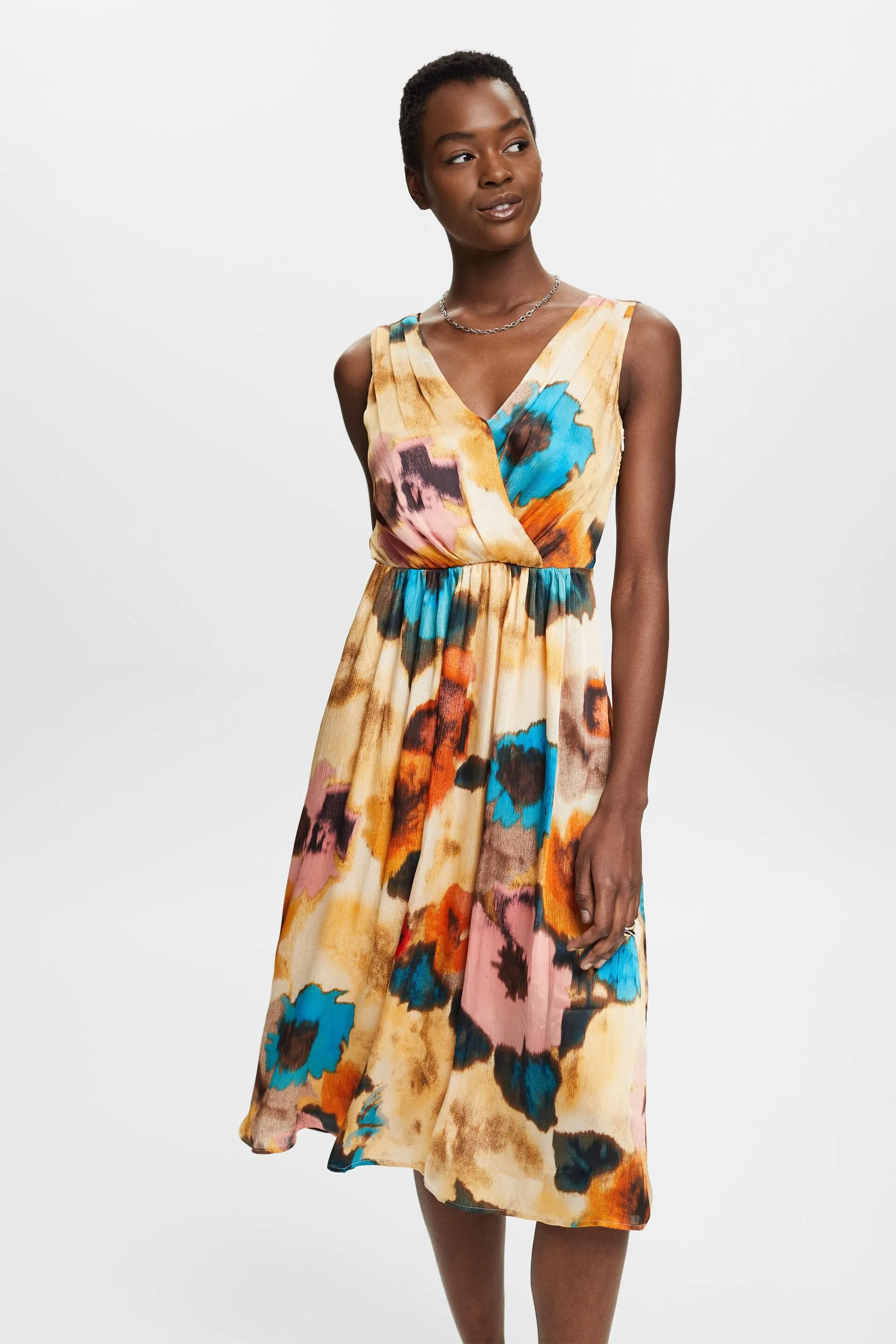Vestido midi con estampado allover