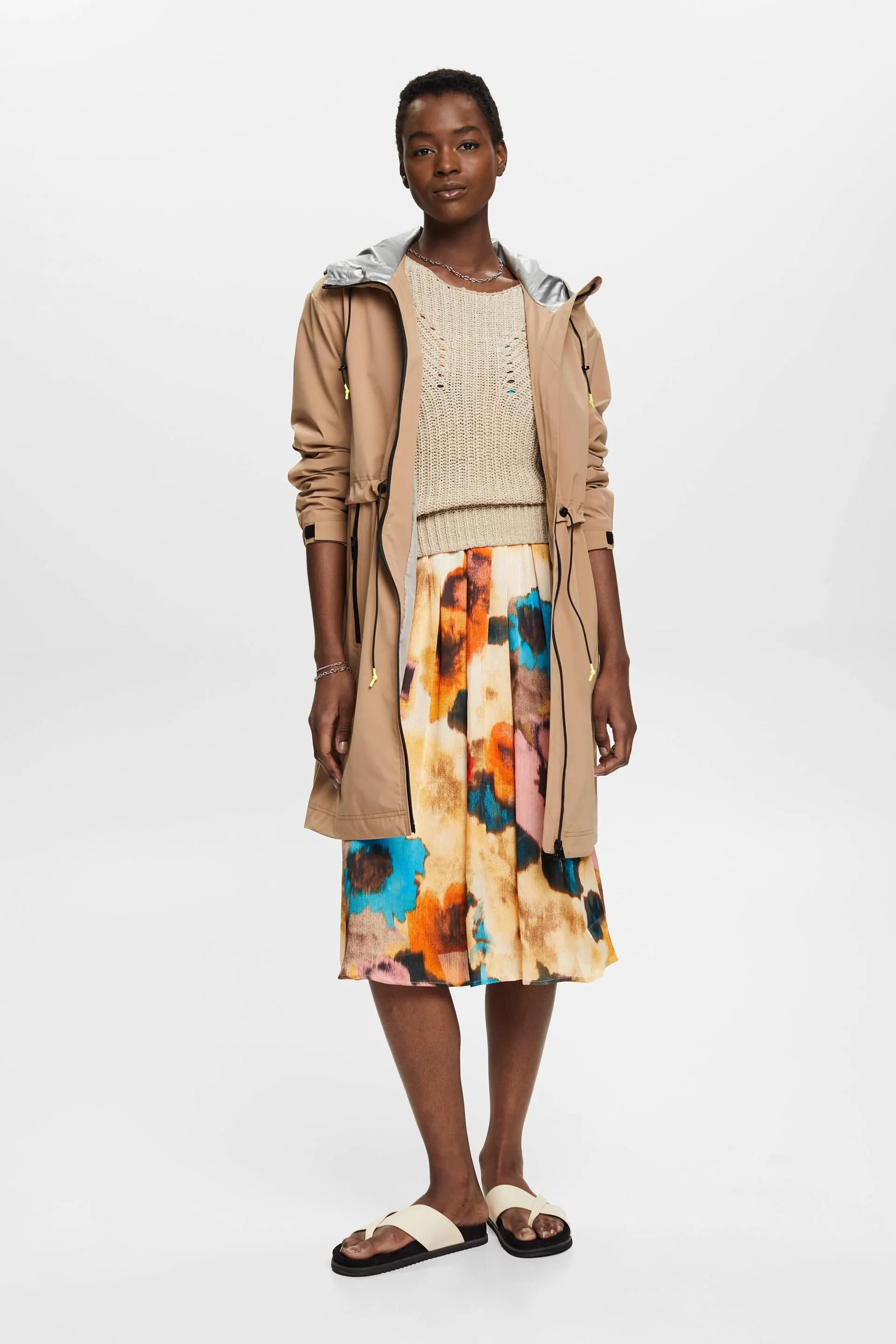 Vestido midi con estampado allover