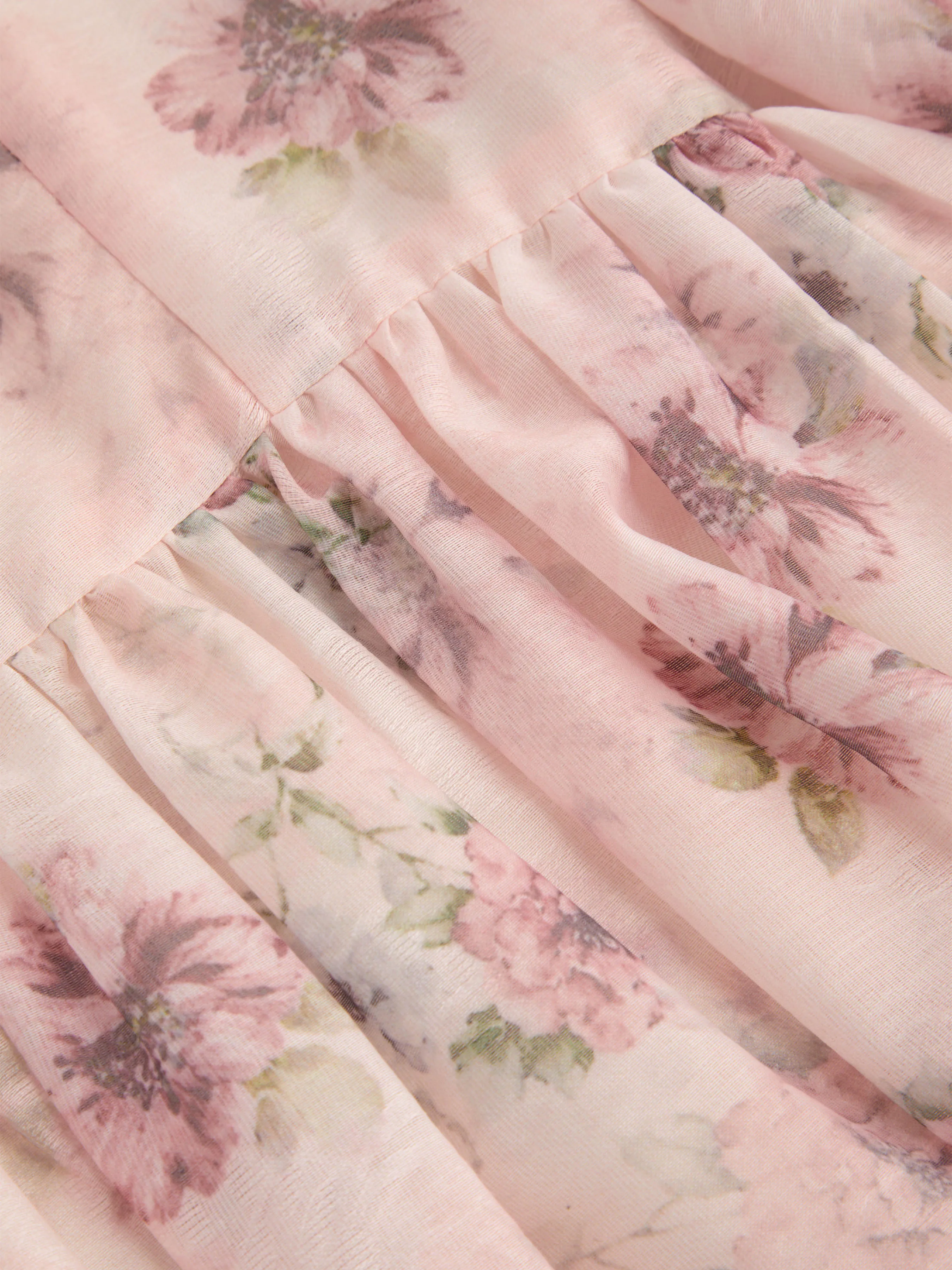 Vestido Mini de Manga Abullonada y Escote Cuadrado con Estampado Floral