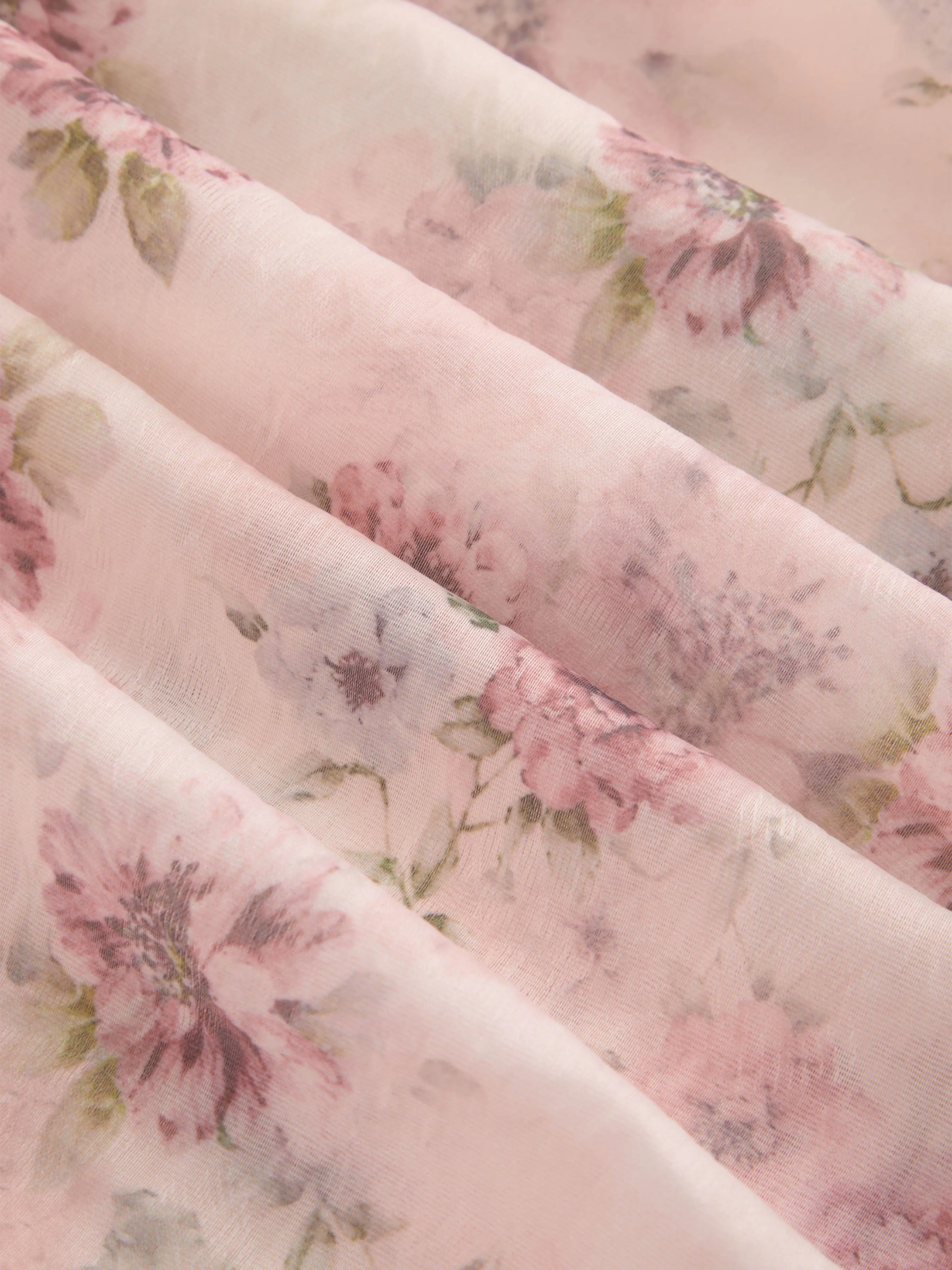 Vestido Mini de Manga Abullonada y Escote Cuadrado con Estampado Floral