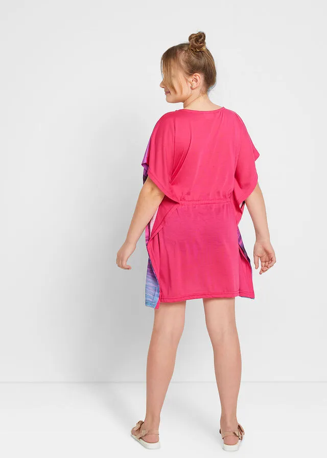 Vestido tipo túnica para niñas Rosa oscuro