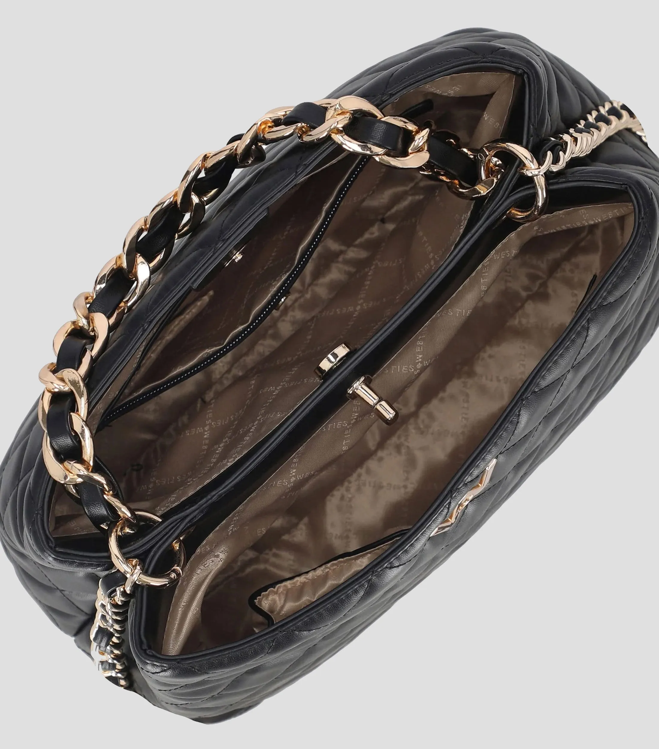 Westies Bolsa Satchel Capitonado Mujer