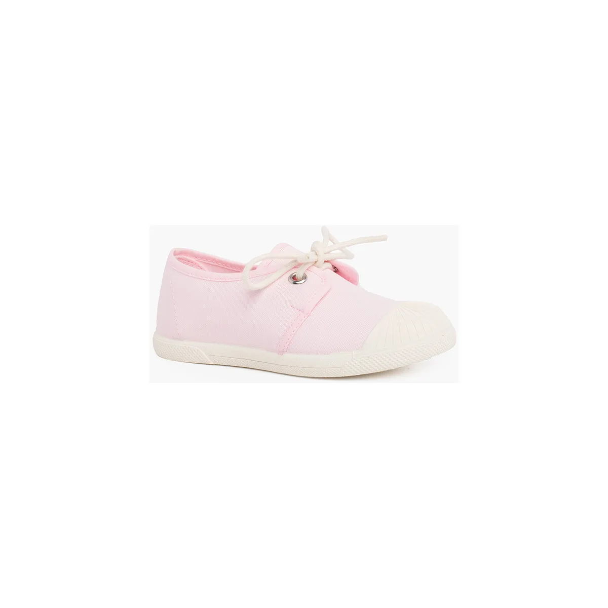 zapatilla casual lona con puntera goma