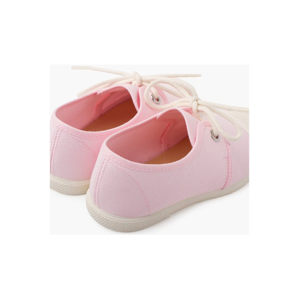 zapatilla casual lona con puntera goma