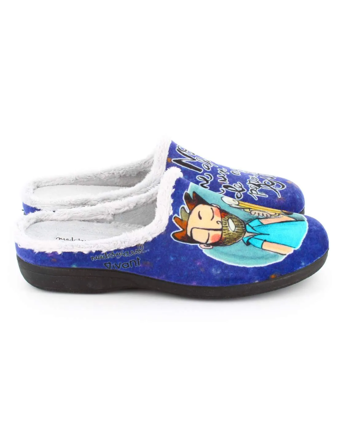 Zapatilla de Casa "No me ahogo en un vaso de agua pero si de birra" Inverness Marino