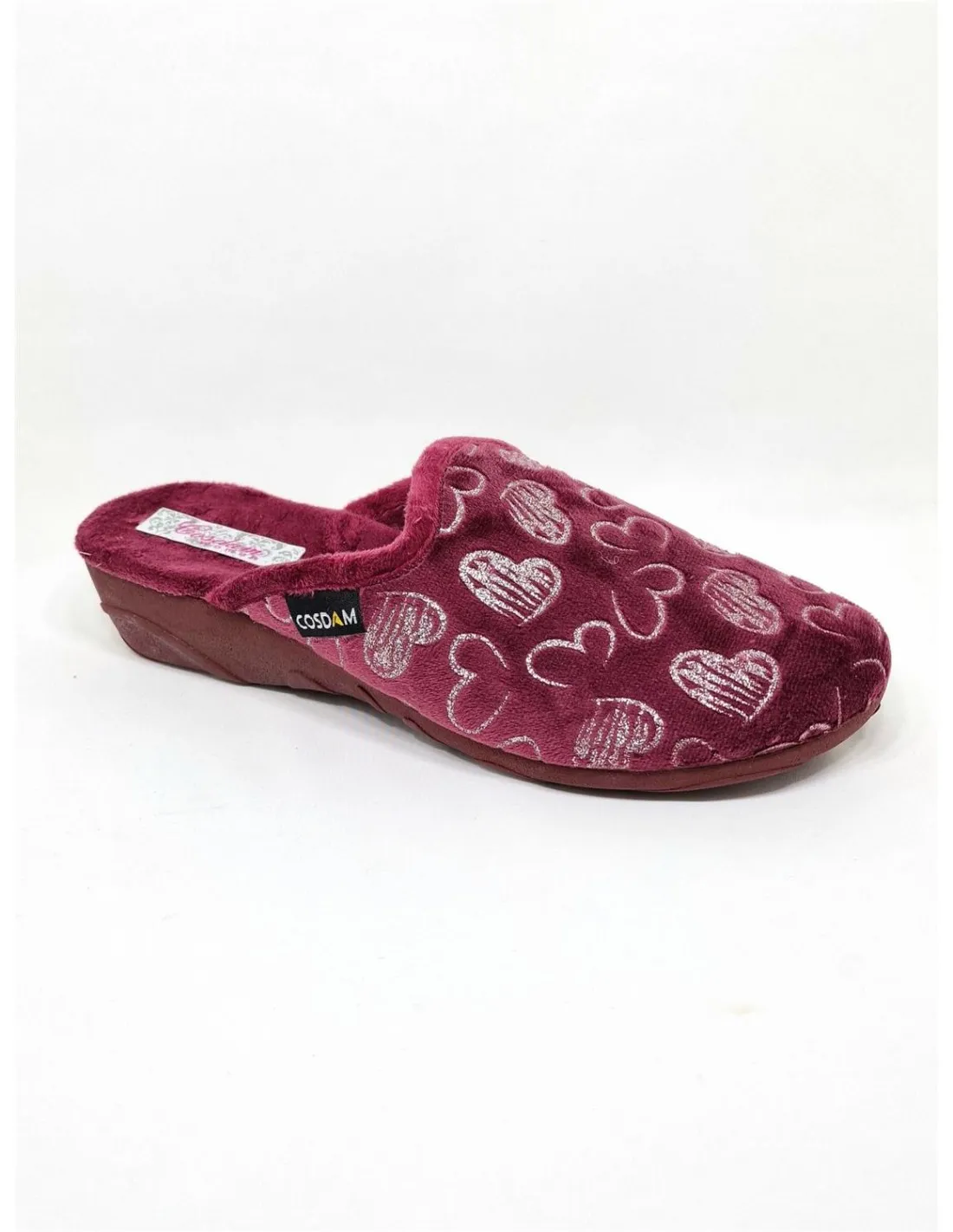 Zapatilla de mujer Cosdam en burdeos 8631