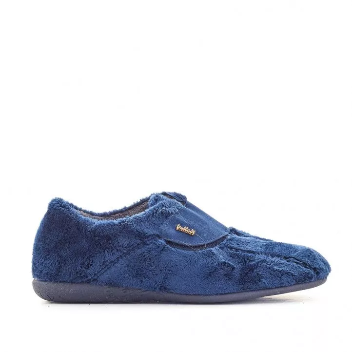 Zapatillas casa Vulladi cierre con velcro en azul