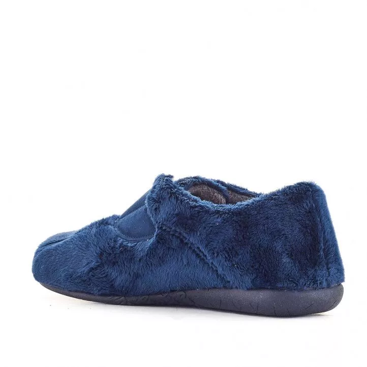 Zapatillas casa Vulladi cierre con velcro en azul