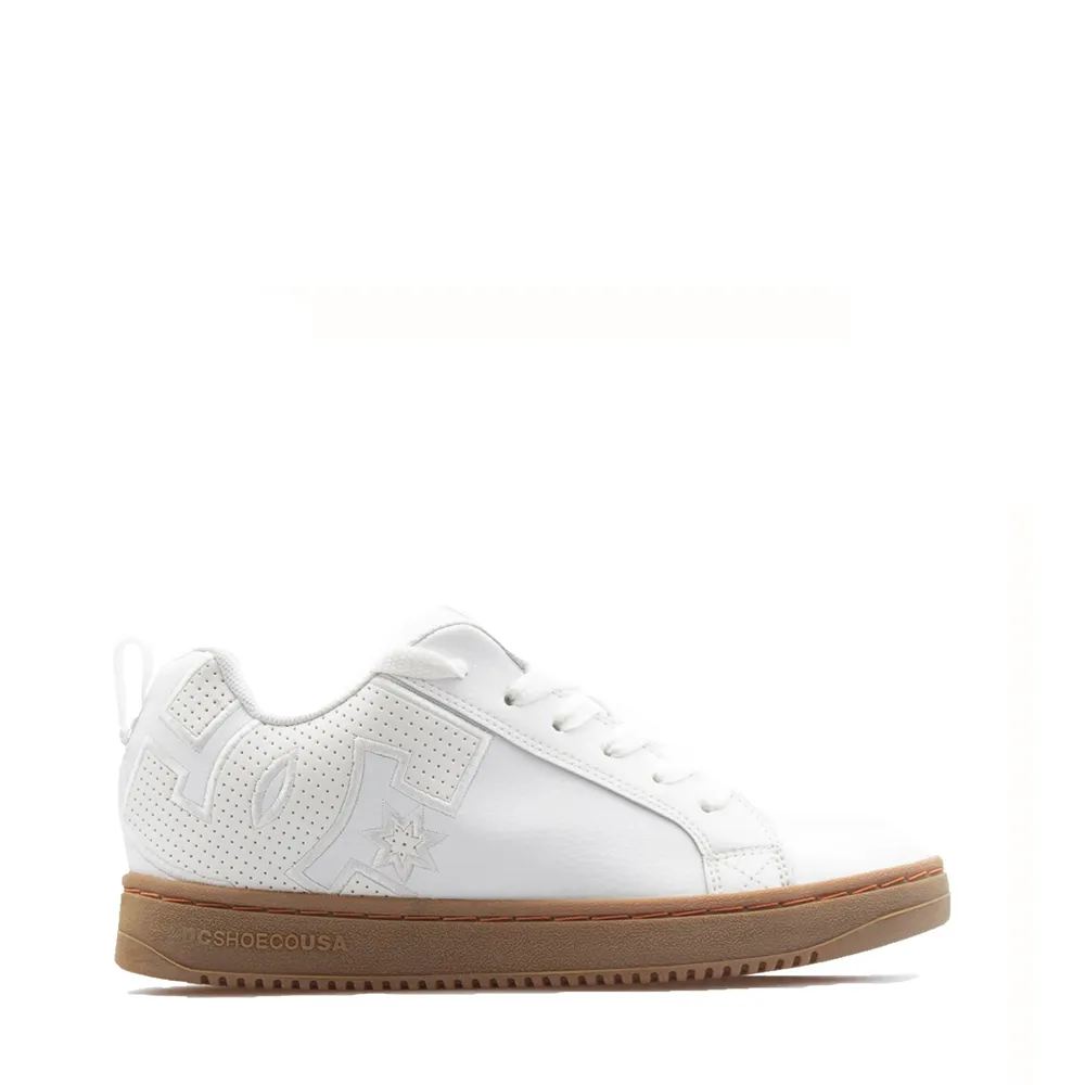 ZAPATILLAS DC SHOES COURT GRAFFIK SS BLANCA CUERO SUELA MARRON