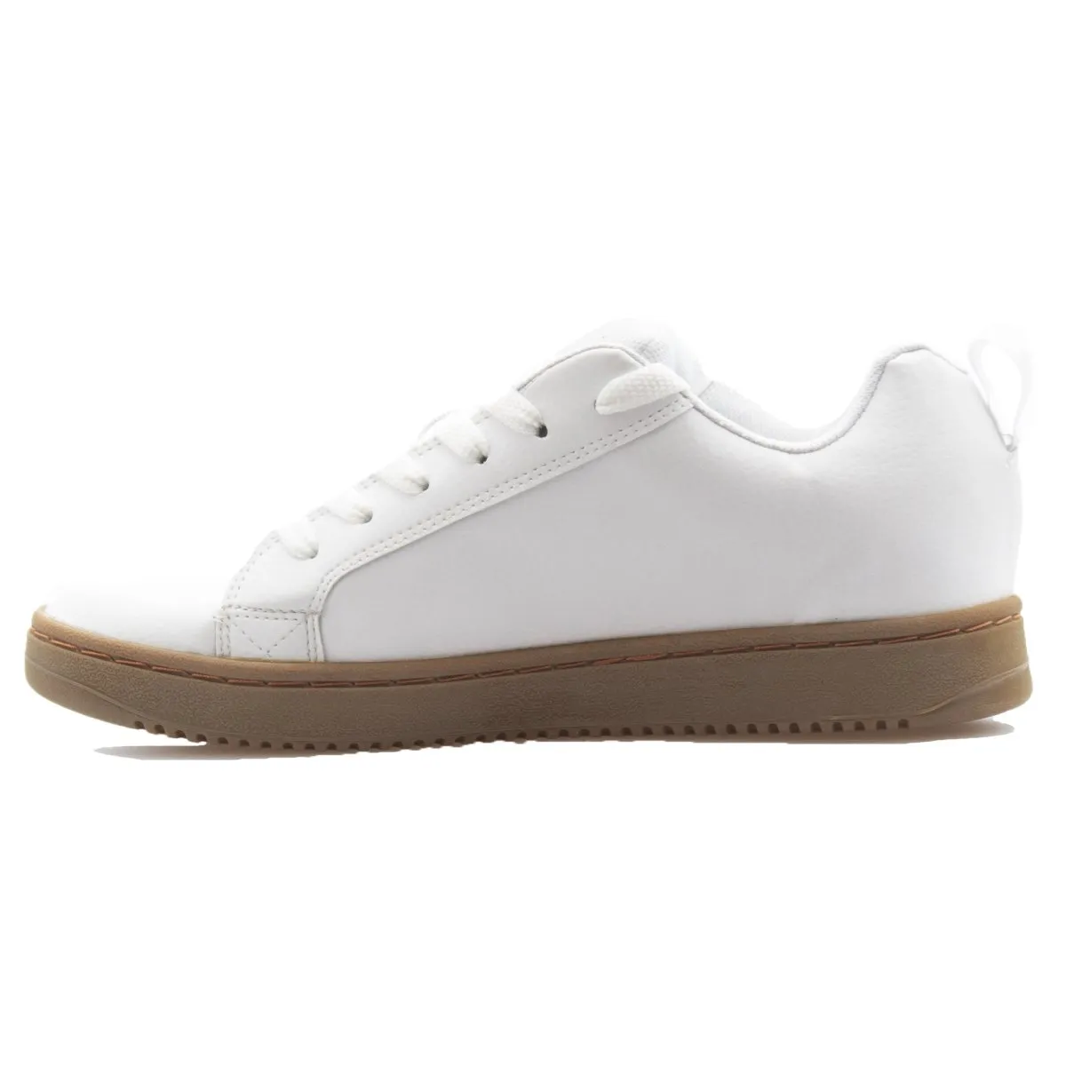 ZAPATILLAS DC SHOES COURT GRAFFIK SS BLANCA CUERO SUELA MARRON