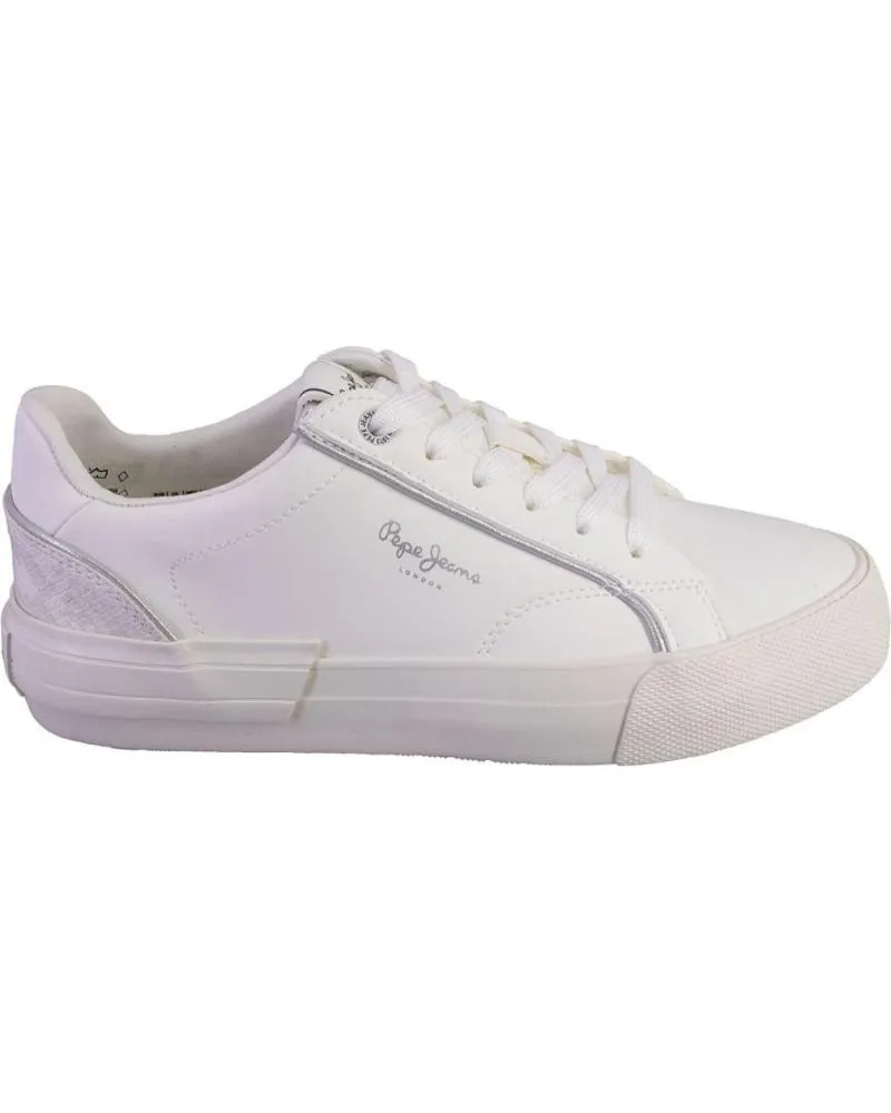 Zapatillas deporte PEPE JEANS  de Mujer PLS31580 ZAPATILLAS CASUAL DE MUJER  BLANCO