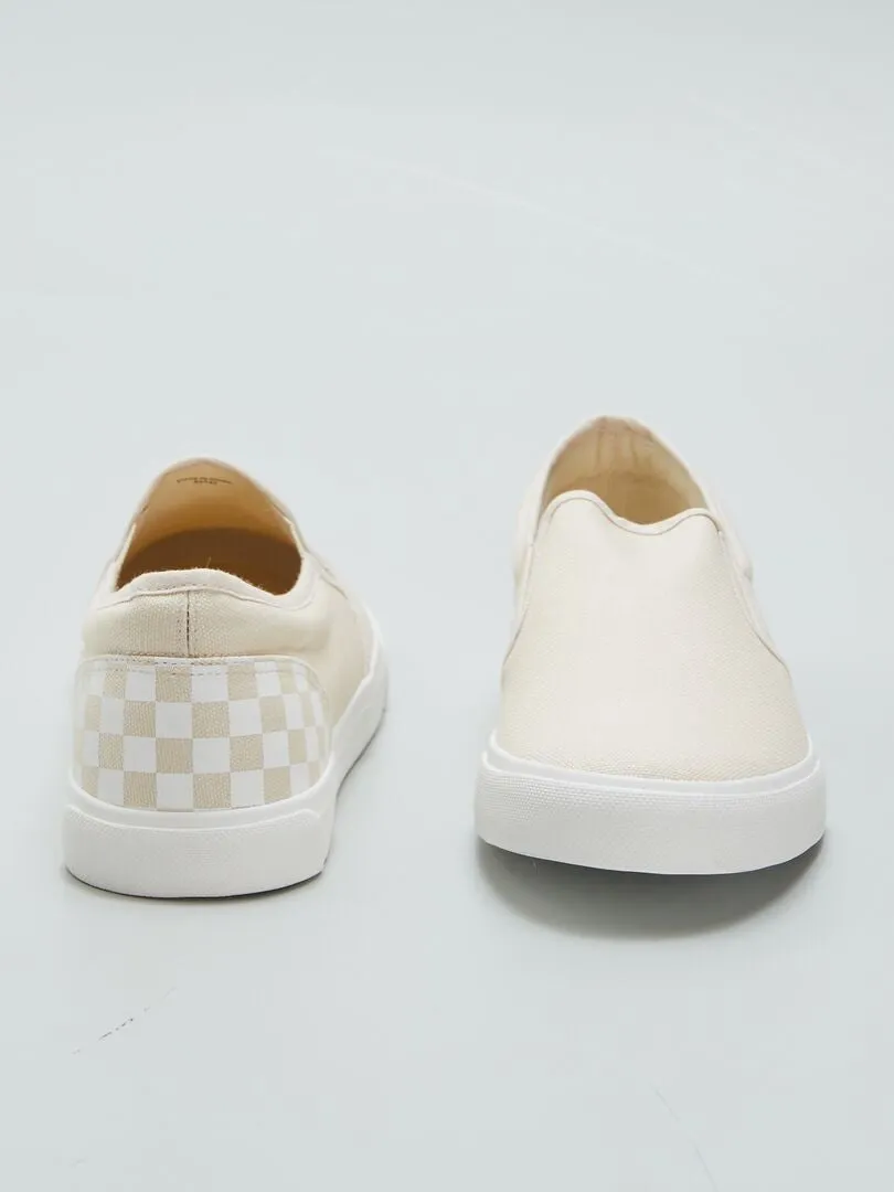 ZAPATILLAS DEPORTIVAS TIPO 'SLIPON'  BEIGE