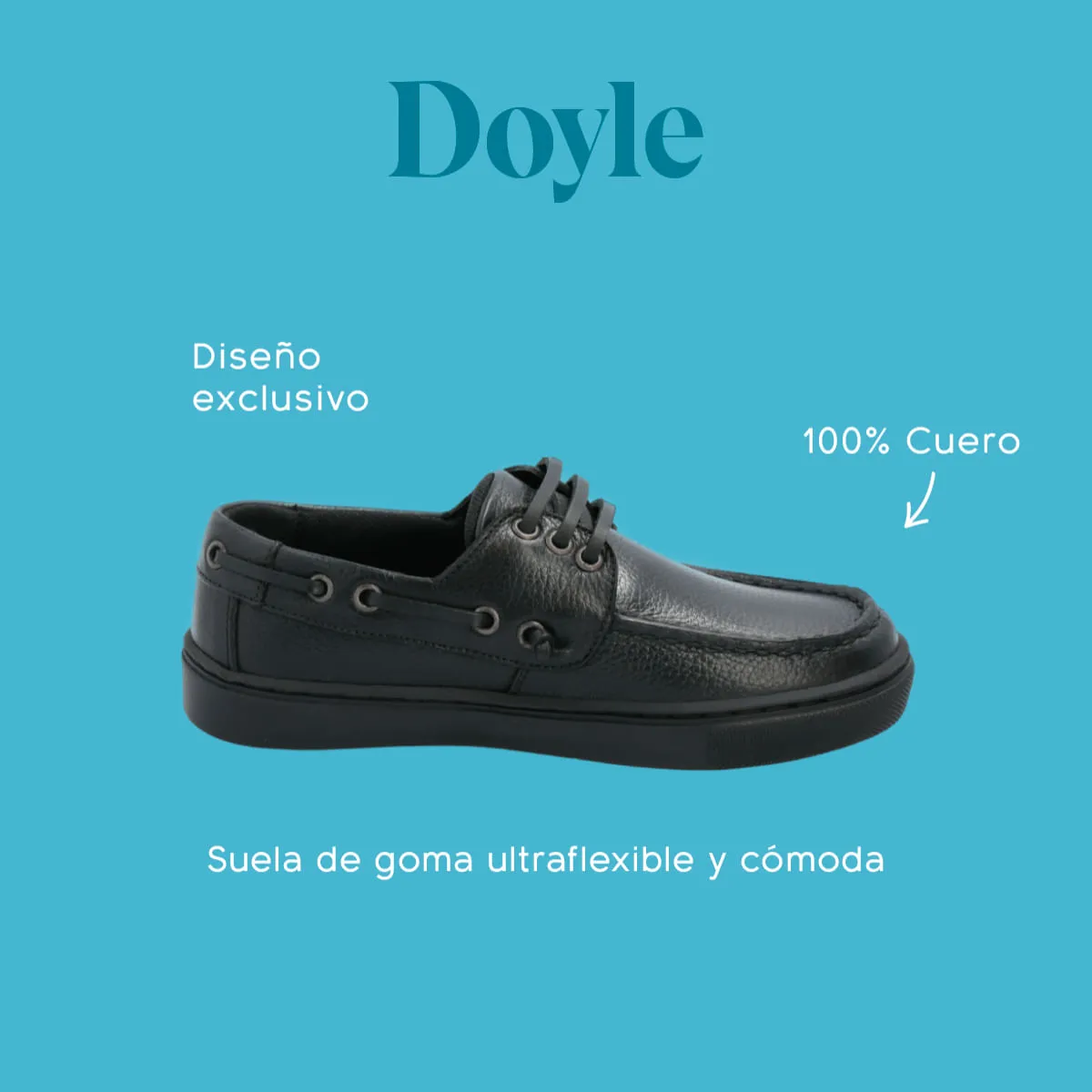 ZAPATO COLEGIO DE CUERO DOYLE [3036]