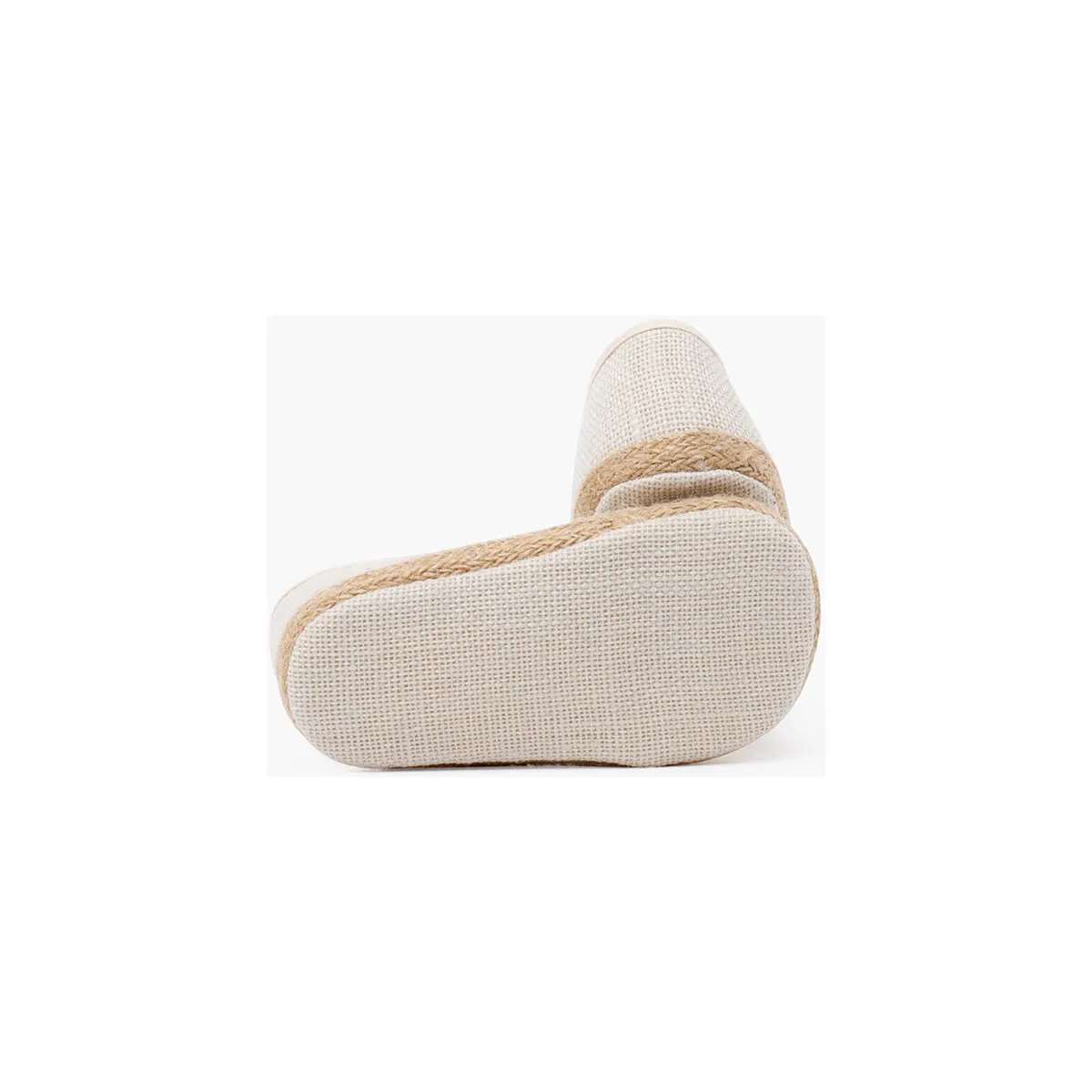 zapatos bebé lino y yute cordón elástico