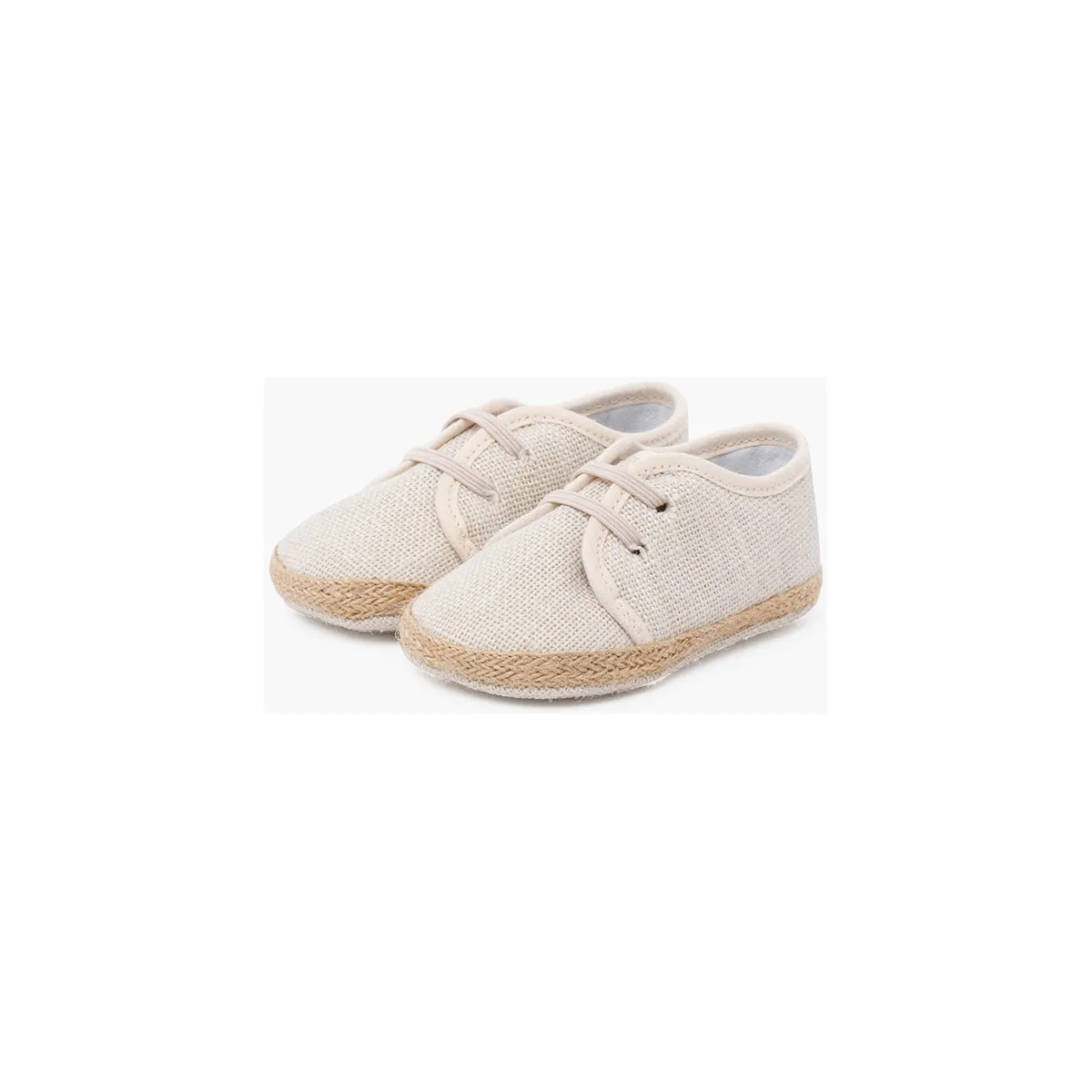zapatos bebé lino y yute cordón elástico