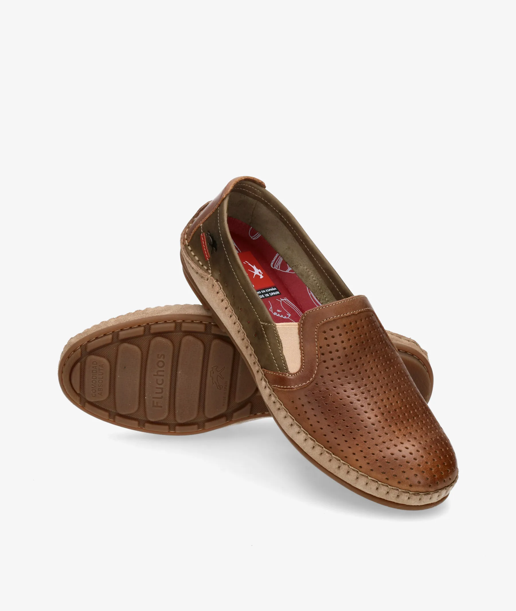 Zapatos casual Fluchos F1172 en topo