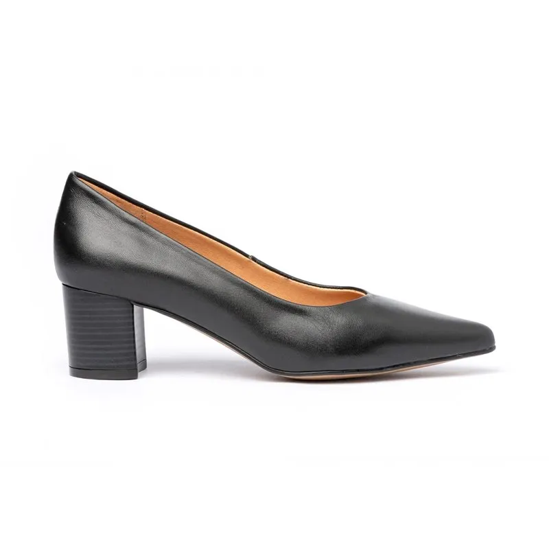 Zapatos De Salón Confort Mujer Piel Napa Tacón Bajo 1493 Negro, de Eva Mañas