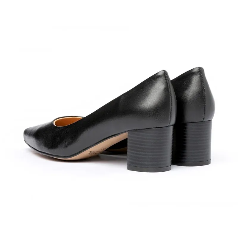 Zapatos De Salón Confort Mujer Piel Napa Tacón Bajo 1493 Negro, de Eva Mañas