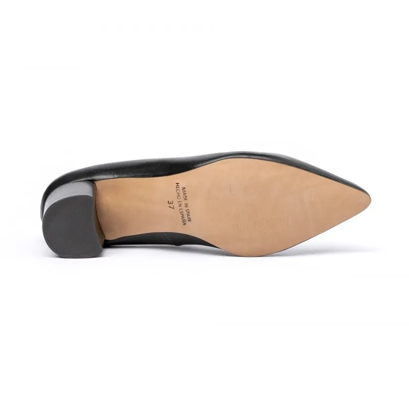Zapatos De Salón Confort Mujer Piel Napa Tacón Bajo 1493 Negro, de Eva Mañas