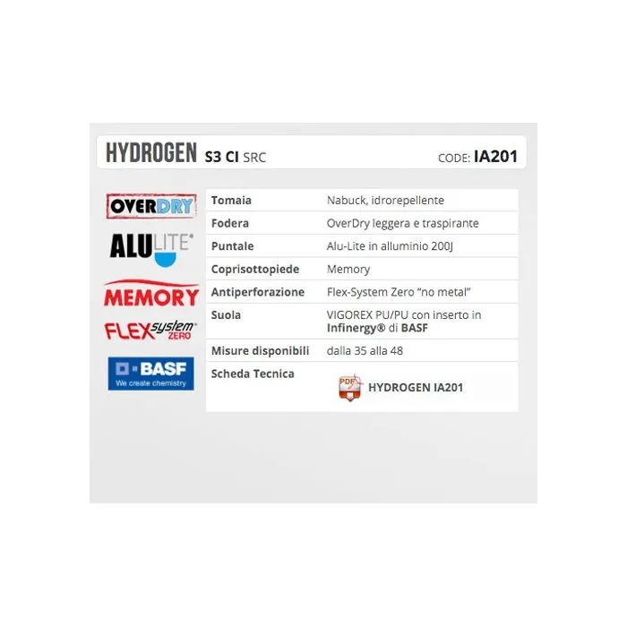 Zapatos de trabajo Aimont Hydrogen S3 CI SRC