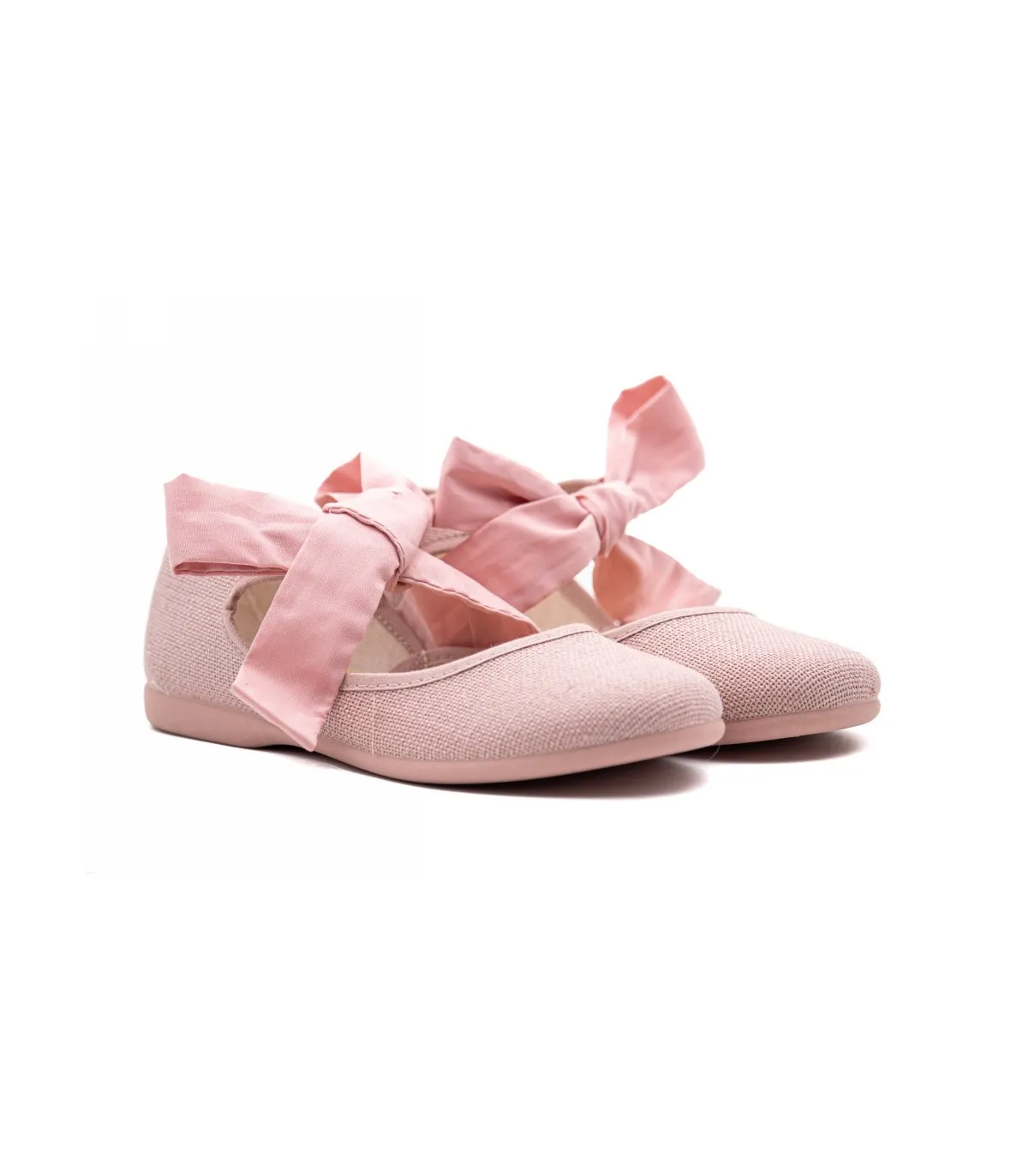 ZAPATOS MERCEDITAS LONAS NIÑA TOKOLATE LAZO 115109