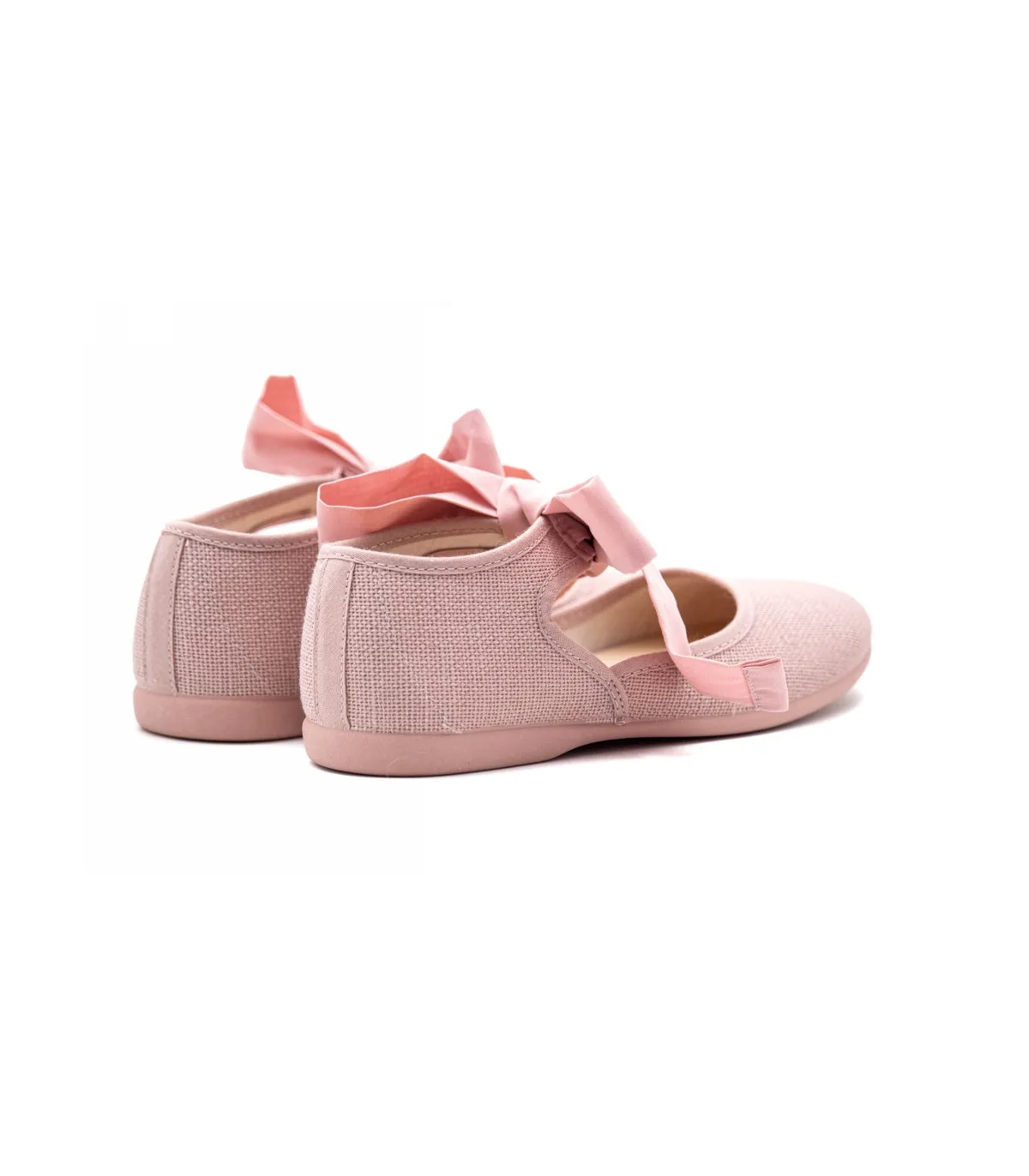 ZAPATOS MERCEDITAS LONAS NIÑA TOKOLATE LAZO 115109