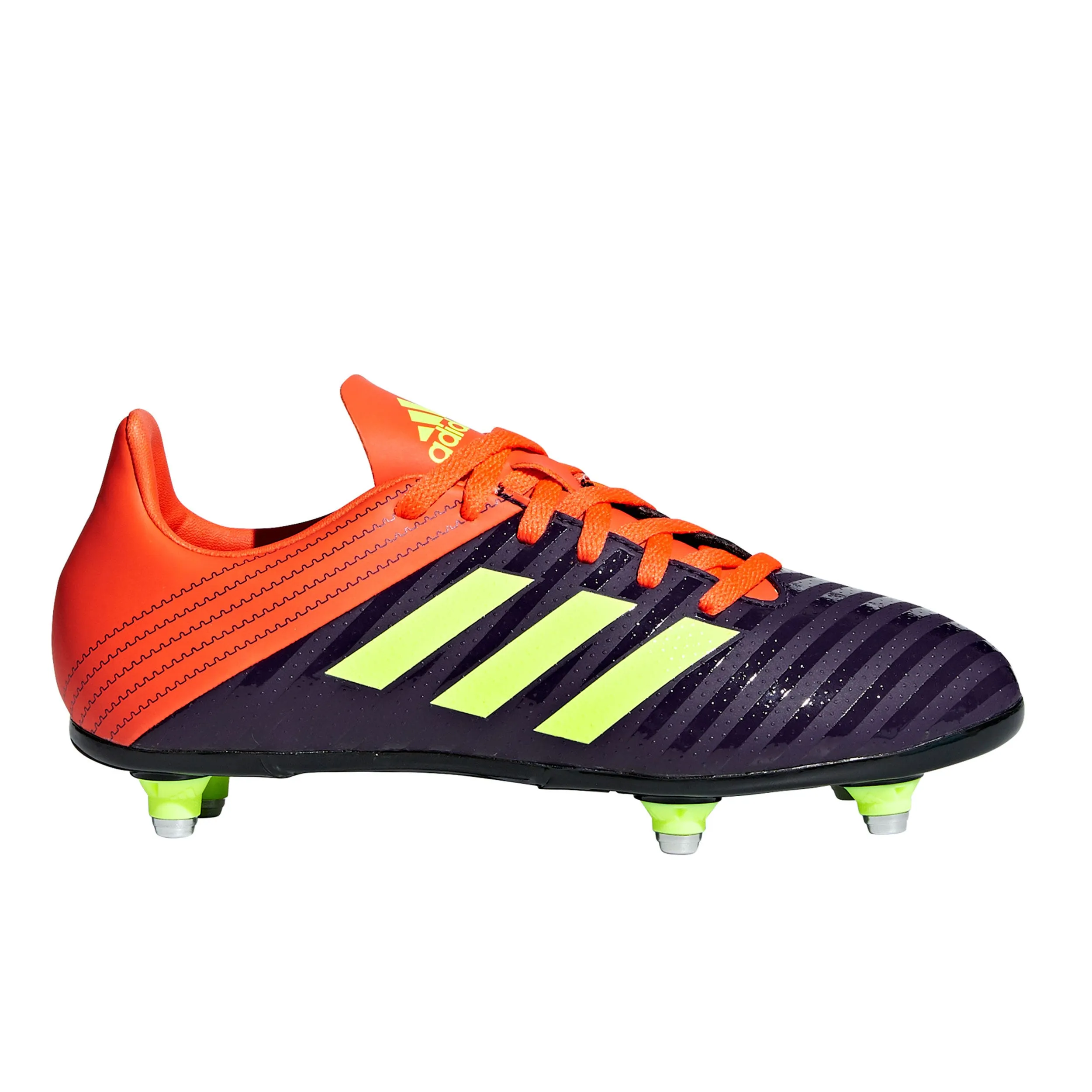 Zapatos Rugby Niño Adidas Malice Jnr Negras/Burdeo
