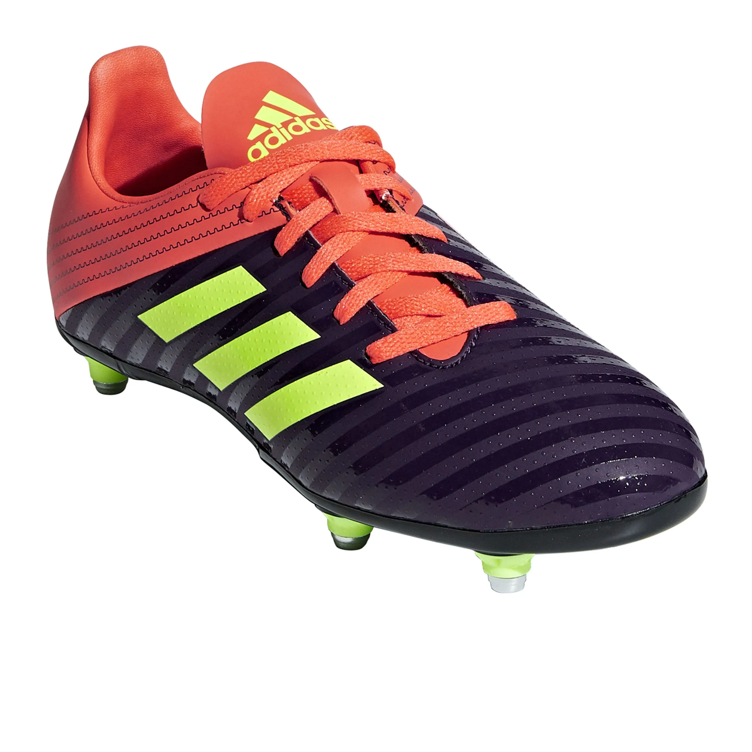 Zapatos Rugby Niño Adidas Malice Jnr Negras/Burdeo