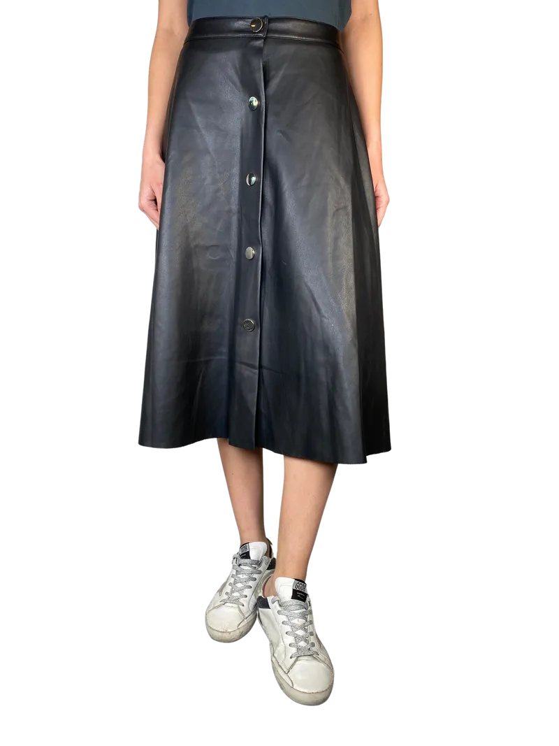 ZARA Falda Cuero Vegano