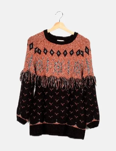 Zara Jersey étnico desflecado
