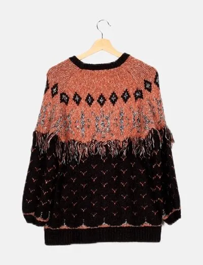 Zara Jersey étnico desflecado
